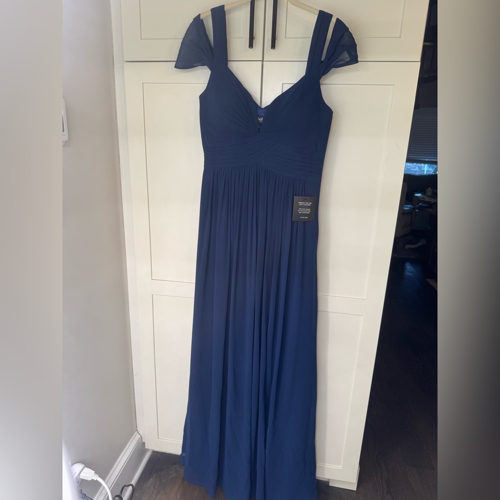 Lulu's Deep Blue Maxi chiffon Dress